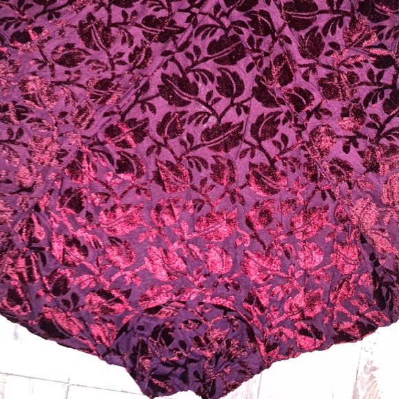 Vintage 90s Purple Sheer Turtleneck blouse Sz. M - Picture 5 of 8